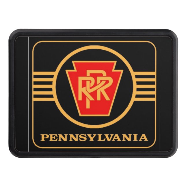 Cubierta Para Remolque Logo del Ferrocarril de Pensilvania, negro y oro (Anverso)