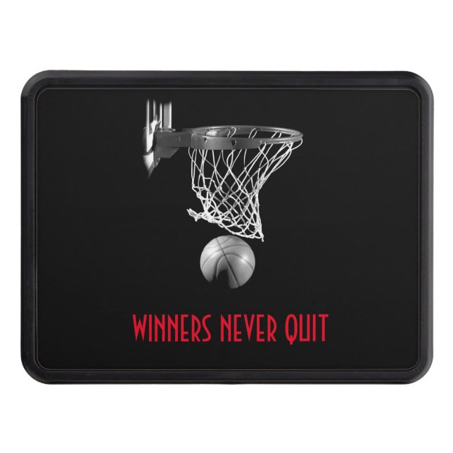 Cubierta Para Remolque Los ganadores nunca abandonan el baloncesto (Anverso)