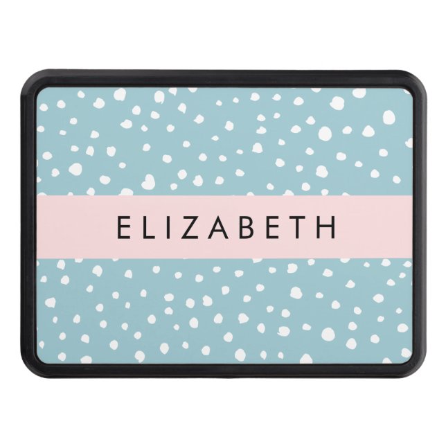 Cubierta Para Remolque Lugares dálmatas azules, puntos dálmatas, tu nombr (Anverso)