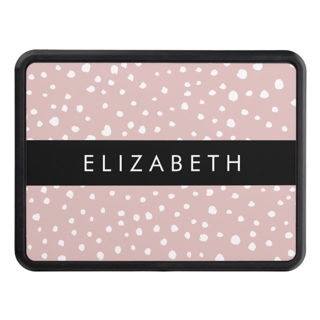 Cubierta Para Remolque Lugares dálmatas rosados, puntos dálmatas, tu nomb (Anverso)