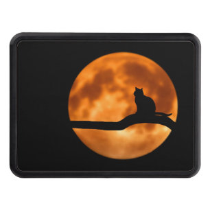 Cubierta Para Remolque Luna de Naranja de gato negro