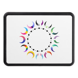 Cubierta Para Remolque Luna de Orgullo Creciente y Corazón Negro