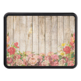 Cubierta Para Remolque Madera de Rosas Rústicos Vintage