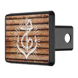 Cubierta Para Remolque Madera náutica vieja del ancla