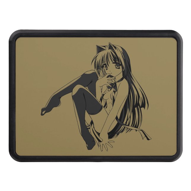 Cubierta Para Remolque Manga, Neko Catgirl Furry Kawaii Loli (Anverso)