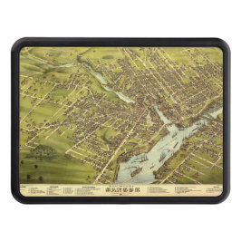 Cubierta Para Remolque Mapa antiguo de la época Bangor Maine USA 1875