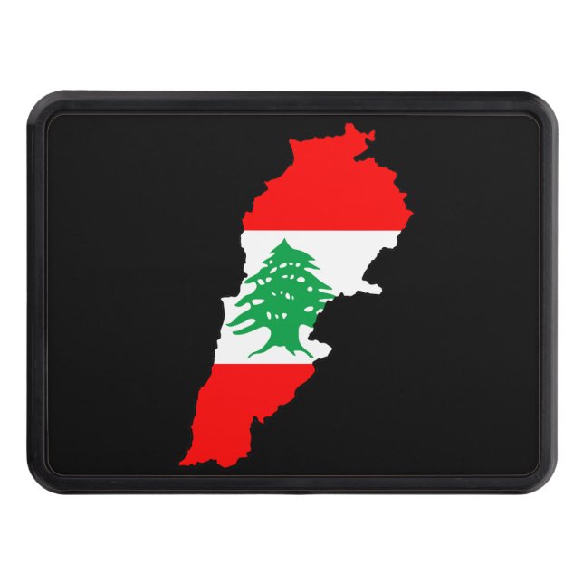 Cubierta Para Remolque Mapa del Líbano con bandera (Anverso)