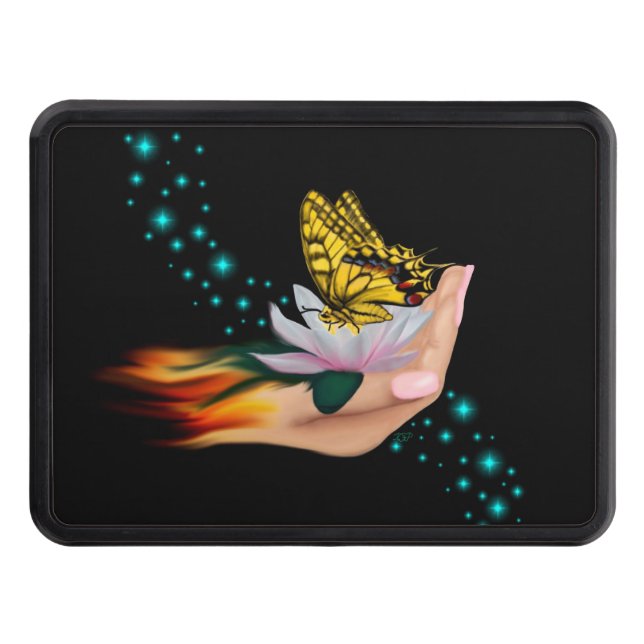 Cubierta Para Remolque Mariposa en Lotus Bloom (Anverso)