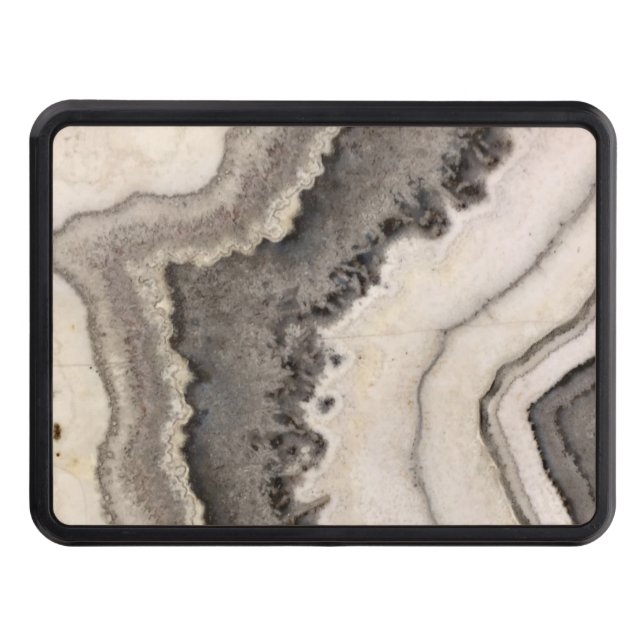 Cubierta Para Remolque Mármol de agre blanco negro gemstone (Anverso)