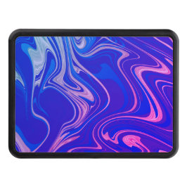 Cubierta Para Remolque Mármol rosa azul de arte líquido