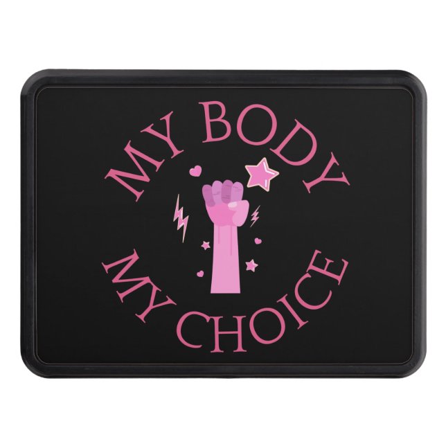 Cubierta Para Remolque Mi cuerpo mi elección Feminista Rosa (Anverso)