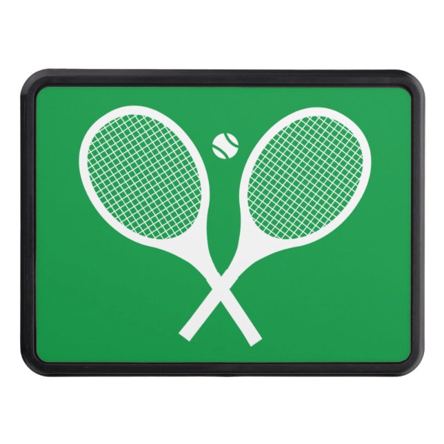 Cubierta Para Remolque Moderna raqueta de tenis blanca verde (Anverso)