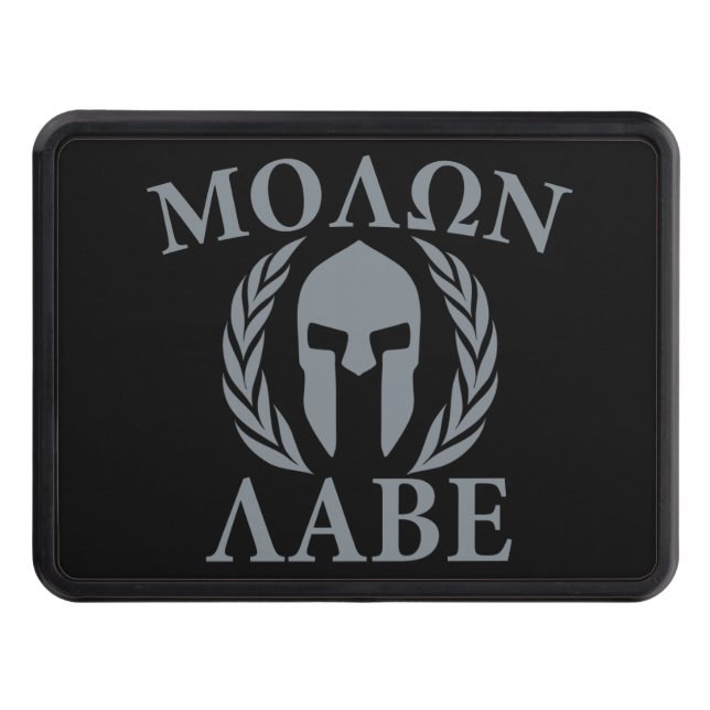 Cubierta Para Remolque Molon Labe Spartan Helmet en Hitch (Anverso)