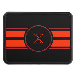 Cubierta Para Remolque Monograma de franjas de Carreras roja negra