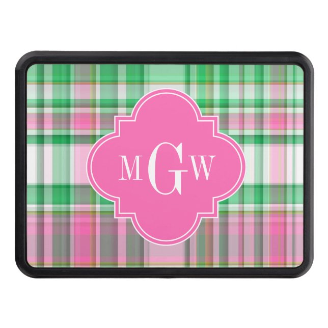 Cubierta Para Remolque Monograma de Madras de Tripulación de Tripulación  (Anverso)