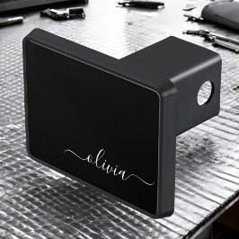 Cubierta Para Remolque Monograma elegante Minimalista blanco negro y mode