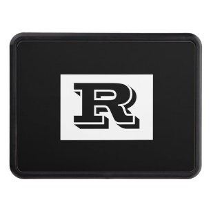 Cubierta Para Remolque Monograma negro con gran negrita delineado, negro