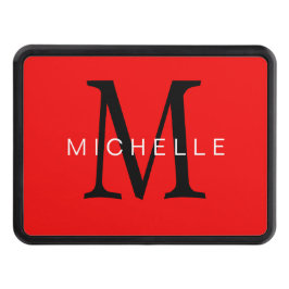 Cubierta Para Remolque Monograma negro rojo profesional Su nombre