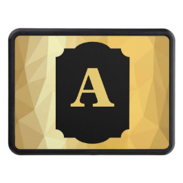 Cubierta Para Remolque Monograma personal negro metálico dorado