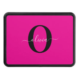 Cubierta Para Remolque Monograma personalizado Nombre de guión Blanco neg