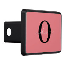 Monograma personalizado Nombre del guión negro ros