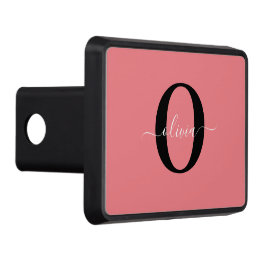 Cubierta Para Remolque Monograma personalizado Nombre del guión negro ros