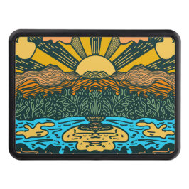 Cubierta Para Remolque Montañas Sunrise y Lago