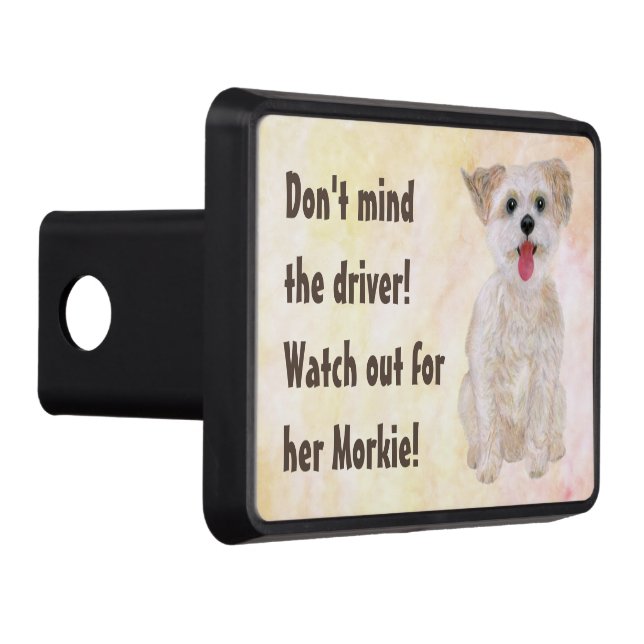 Cubierta Para Remolque Morkie Funny Watch Out Trailer Hitch Cover (Derecha)