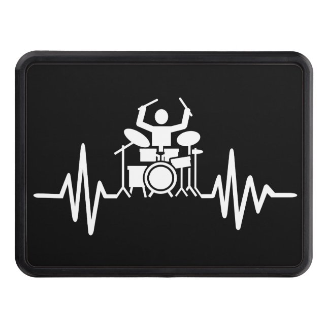 Cubierta Para Remolque Música Art Drummer Heartbeat (Anverso)