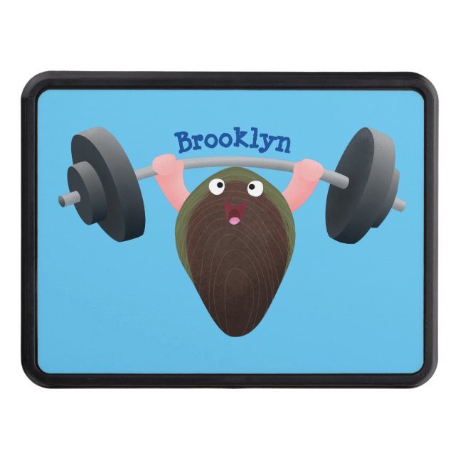 Cubierta Para Remolque Mussel gracioso trabajando en ilustracion personal (Anverso)