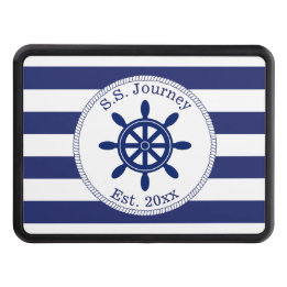 Cubierta Para Remolque Nautical Captain's Wheel Your Boat Name