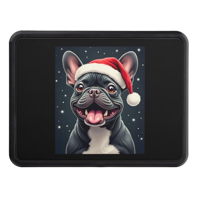Cubierta Para Remolque Navidades de Bulldog franceses lanzan camiseta (Anverso)