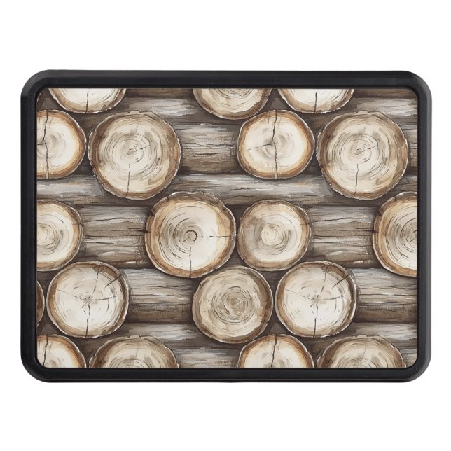 Cubierta Para Remolque Navidades de cabinas Wood Log (Anverso)