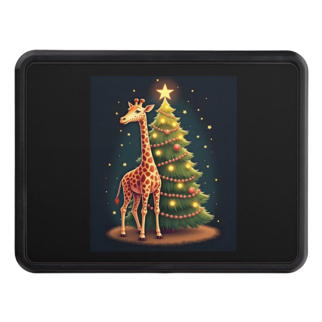 Cubierta Para Remolque Navidades Giraffe Árbol oficial Topper Funny Tall (Anverso)