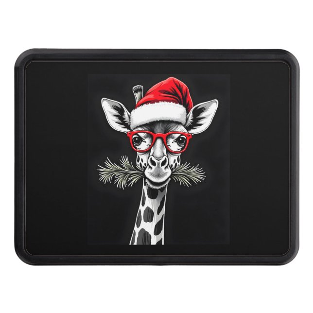 Cubierta Para Remolque Navidades Giraffe Santa Hat Pajama Gift (Anverso)