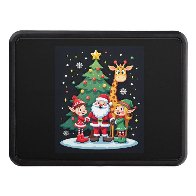 Cubierta Para Remolque Navidades Squad Santa Giraffe Elf Dabbing (Anverso)