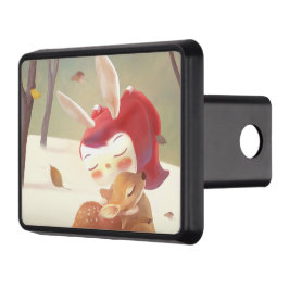 Cubierta Para Remolque Niña que abraza a ciervo