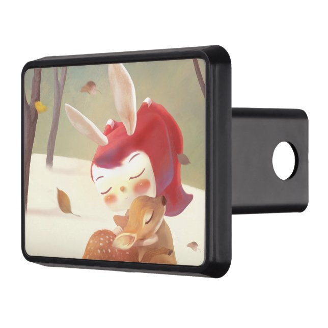 Cubierta Para Remolque Niña que abraza a ciervo (Izquierda)