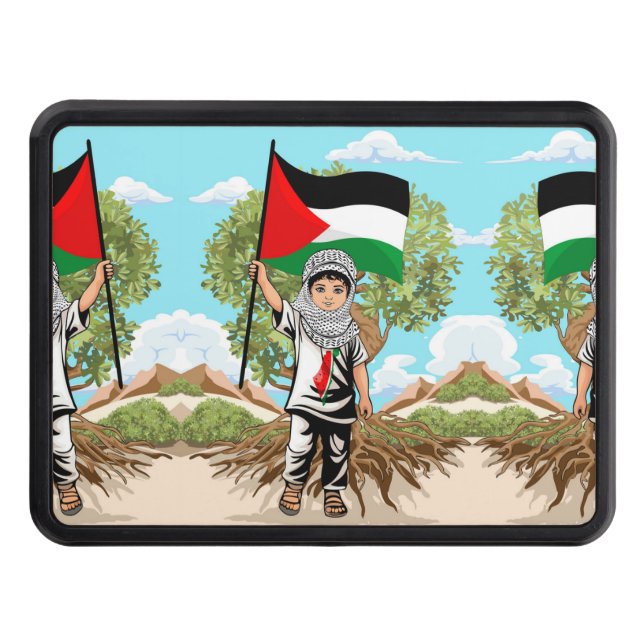 Cubierta Para Remolque Niño con bandera palestina de Keffiyeh (Anverso)