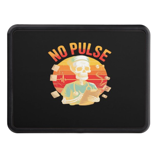 Cubierta Para Remolque No Pulse Skeleton Enfermera Graciosa Halloween Méd (Anverso)