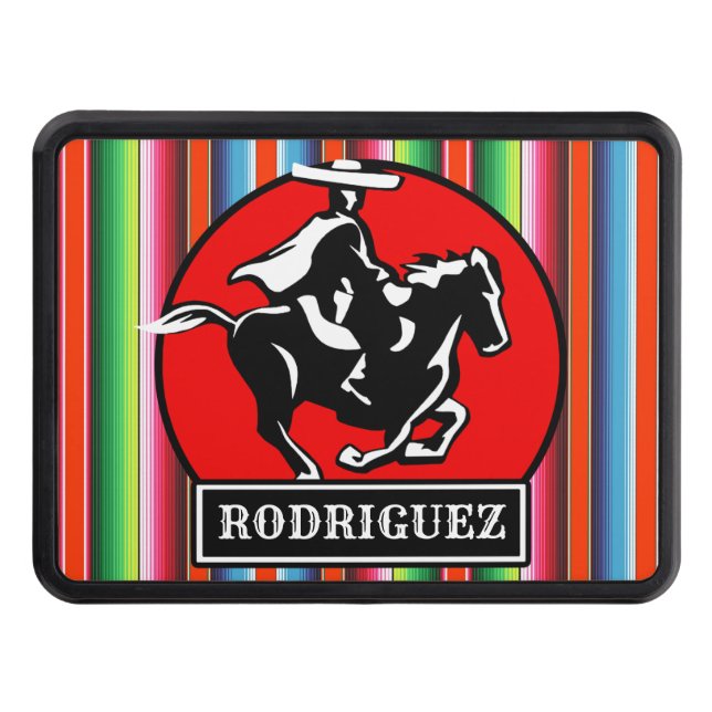 Cubierta Para Remolque NOMBRE Personalizado Carro Caballo Serape Español  (Anverso)