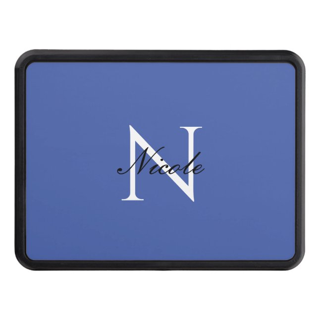 Cubierta Para Remolque Nombre propio monogramado inicial azul (Anverso)