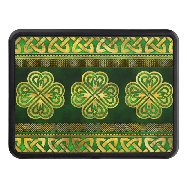 Cubierta Para Remolque Ornamento Shamrock de cuatro hojas (Anverso)
