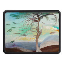 Paintaje paisajístico del árbol del cedro solitari