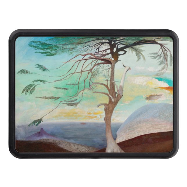 Cubierta Para Remolque Paintaje paisajístico del árbol del cedro solitari (Anverso)