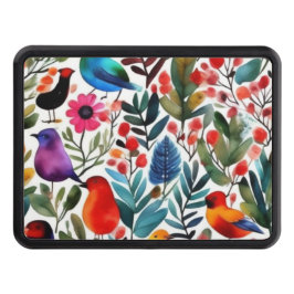 Cubierta Para Remolque Pájaros florales y coloridos
