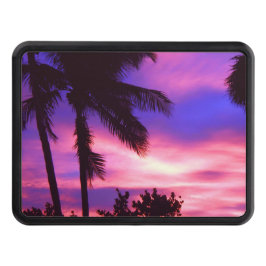 Cubierta Para Remolque Palmeras rosas y moradas de sol