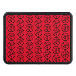 Cubierta Para Remolque Papel geométrico rojo de impresión negro