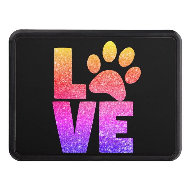 Cubierta Para Remolque Parca arco iris - Paw Print Love (Anverso)