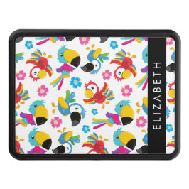 Cubierta Para Remolque Parrots coloridos, loros tropicales, su nombre